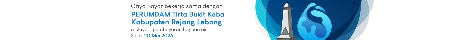 griya bayar melayani pembayaran tagihan PDAM Kab. Rejang Lebong
